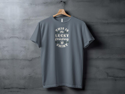 St. Patrick's Day Lucky Drinking Shirt, Green Clover Beer Graphic Tee, Unisex Party Celebration T-Shirt - Trendy AF