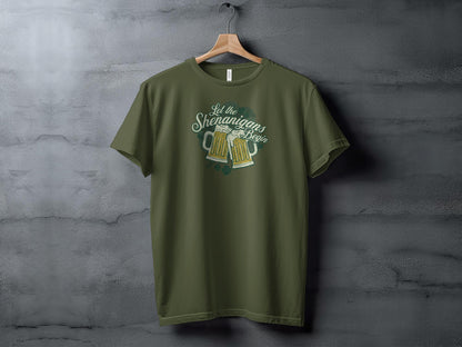 St. Patrick's Day T-Shirt Let the Shenanigans Begin Irish Celebration Tee - Trendy AF