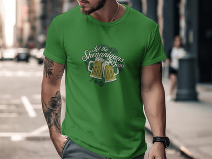 St. Patrick's Day T-Shirt Let the Shenanigans Begin Irish Celebration Tee - Trendy AF