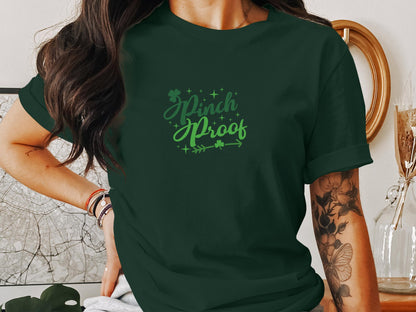 St. Patrick's Day T-Shirt Pinch Proof Green Clover Women's Men's Tee, Casual Festive Holiday Shirt, Unisex Clover Graphic Top - Trendy AF