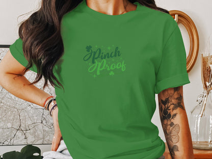 St. Patrick's Day T-Shirt Pinch Proof Green Clover Women's Men's Tee, Casual Festive Holiday Shirt, Unisex Clover Graphic Top - Trendy AF