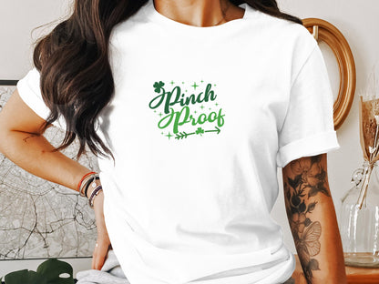 St. Patrick's Day T-Shirt Pinch Proof Green Clover Women's Men's Tee, Casual Festive Holiday Shirt, Unisex Clover Graphic Top - Trendy AF