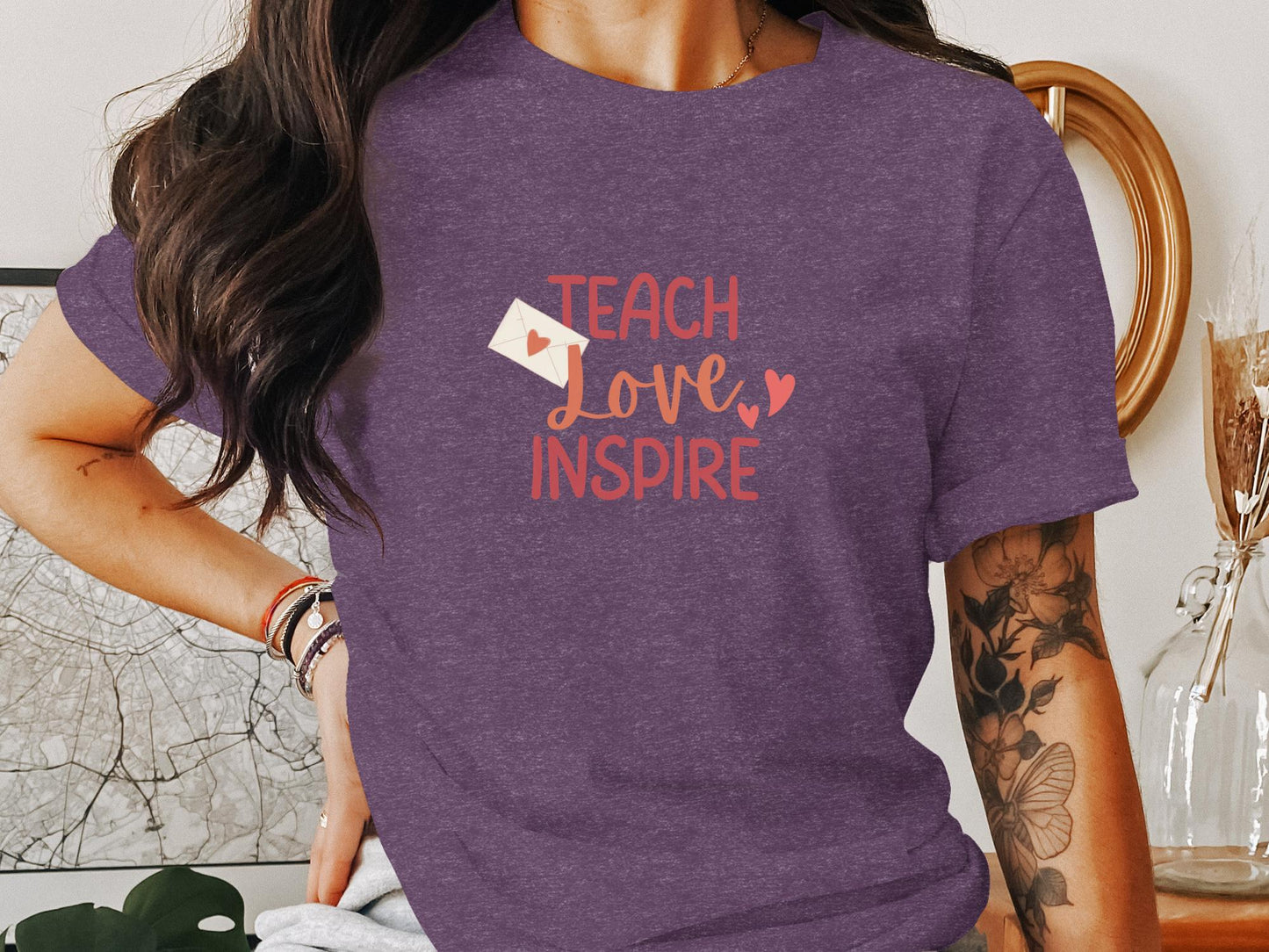 Teach Love Inspire Cute Graphic Printed T-Shirt - Trendy AF