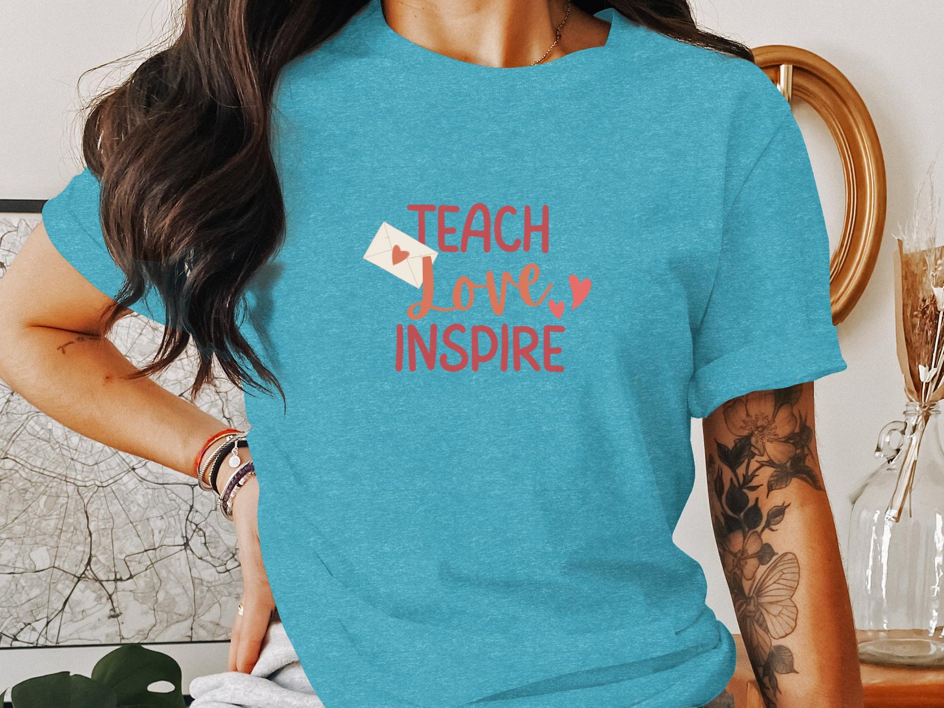 Teach Love Inspire Cute Graphic Printed T-Shirt - Trendy AF