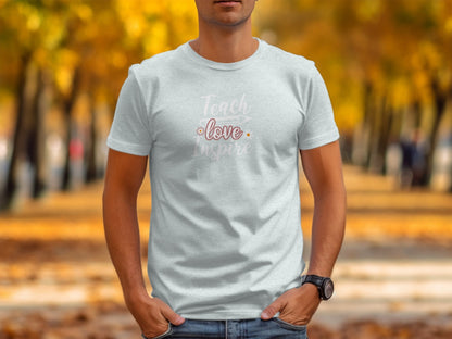 Teach Love Inspire Motivational Teacher T-Shirt - Trendy AF