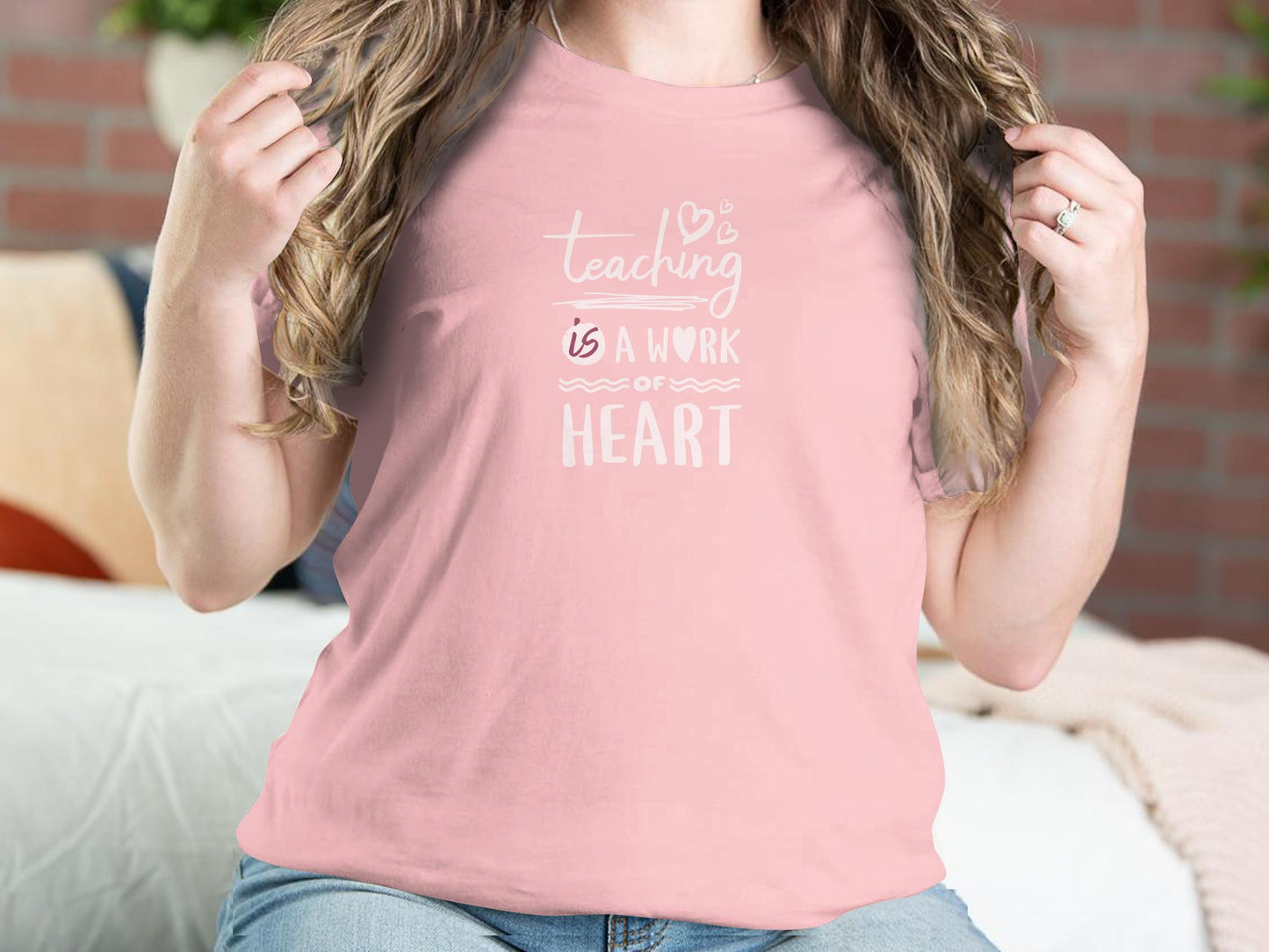 Teaching is a Work of Heart T-Shirt, Inspirational Teacher Appreciation Gift, Unisex Educator Tee, School Staff Love Graphic Shirt - Trendy AF