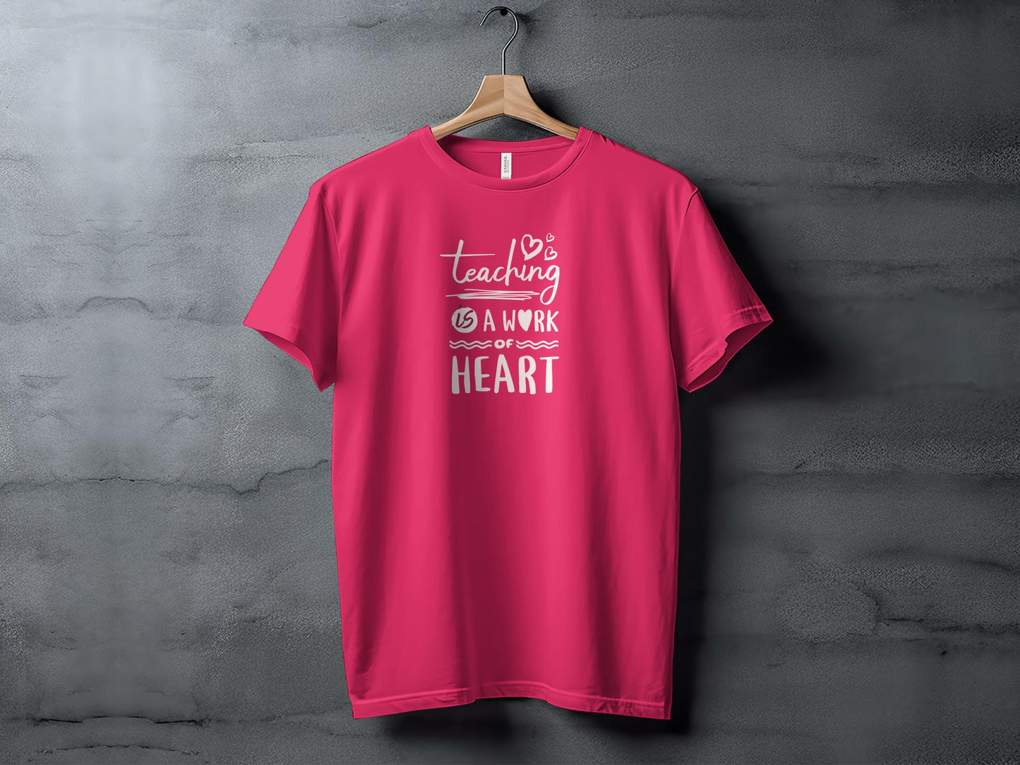 Teaching is a Work of Heart T-Shirt, Inspirational Teacher Appreciation Gift, Unisex Educator Tee, School Staff Love Graphic Shirt - Trendy AF