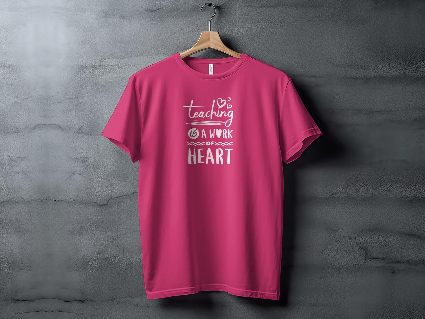 Teaching is a Work of Heart T-Shirt, Inspirational Teacher Appreciation Gift, Unisex Educator Tee, School Staff Love Graphic Shirt - Trendy AF