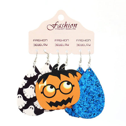 Teardrop Shape Halloween Theme Dangle Earrings - Trendy AF