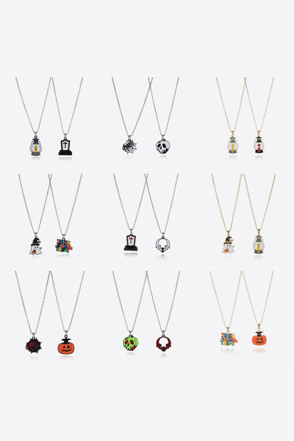 Two - Piece Halloween Theme Necklace Set - Trendy AF