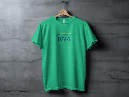 Vintage 1974 50th Anniversary T-Shirt, Classic Birthday Gift, Retro Style Tee, Unisex Adult Clothing - Trendy AF