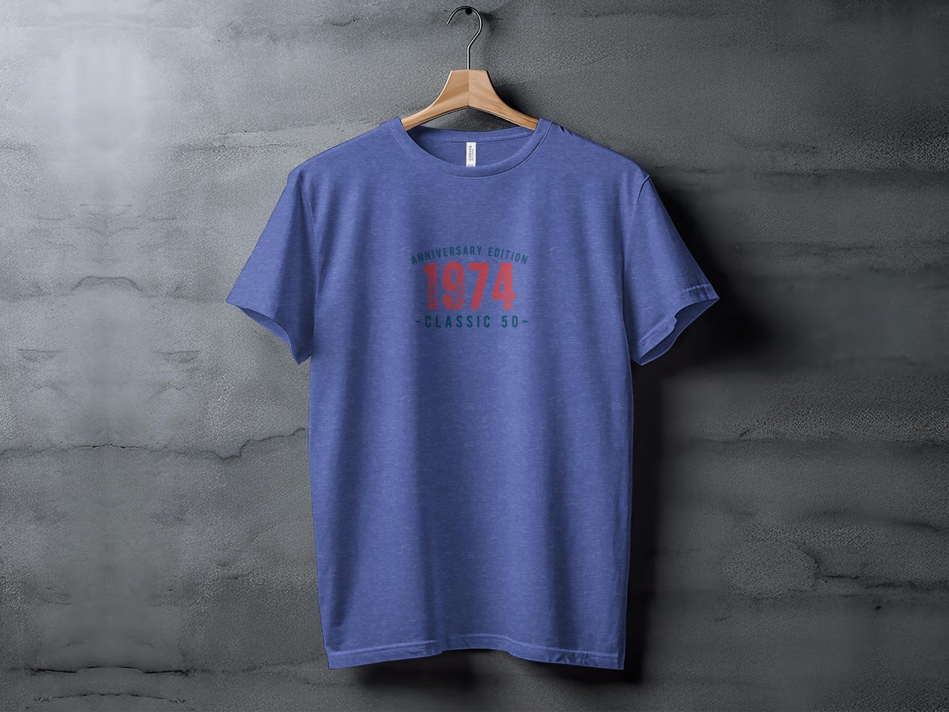 Vintage 1974 Anniversary Edition T-Shirt, Classic 50th Birthday Gift, Retro Style Unisex Tee, Soft Cotton Casual Wear, Unique Design - Trendy AF