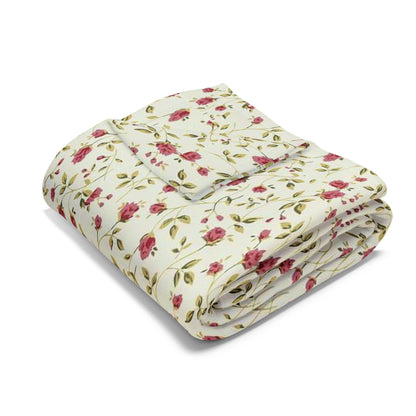 Vintage Rose Fleece Blanket - Trendy AF