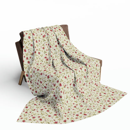 Vintage Rose Fleece Blanket - Trendy AF