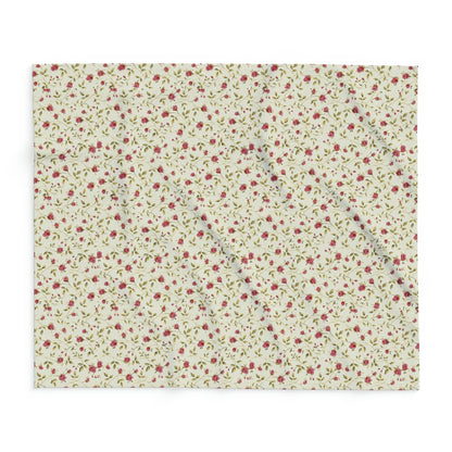 Vintage Rose Fleece Blanket - Trendy AF