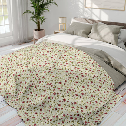 Vintage Rose Fleece Blanket - Trendy AF