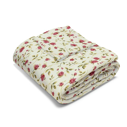 Vintage Rose Fleece Blanket - Trendy AF