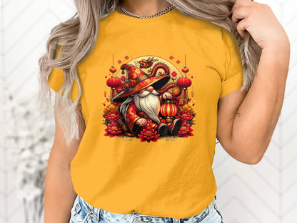 Year of the Dragon Wizard T-Shirt, Fantasy Dragon Lunar New Year Tee, Asian Mythology Inspired Unisex Clothing, Magical Artwork Apparel - Trendy AF