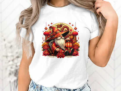 Year of the Dragon Wizard T-Shirt, Fantasy Dragon Lunar New Year Tee, Asian Mythology Inspired Unisex Clothing, Magical Artwork Apparel - Trendy AF