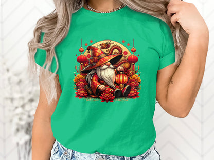 Year of the Dragon Wizard T-Shirt, Fantasy Dragon Lunar New Year Tee, Asian Mythology Inspired Unisex Clothing, Magical Artwork Apparel - Trendy AF