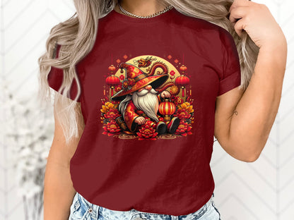 Year of the Dragon Wizard T-Shirt, Fantasy Dragon Lunar New Year Tee, Asian Mythology Inspired Unisex Clothing, Magical Artwork Apparel - Trendy AF