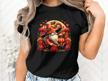 Year of the Dragon Wizard T-Shirt, Fantasy Dragon Lunar New Year Tee, Asian Mythology Inspired Unisex Clothing, Magical Artwork Apparel - Trendy AF